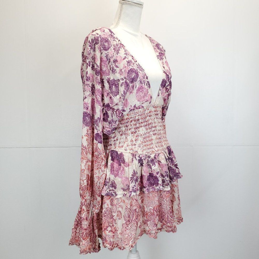 Hemant & Nandita Suki Ruffled Short Dress Large - Picture 7 of 14